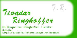 tivadar ringhoffer business card